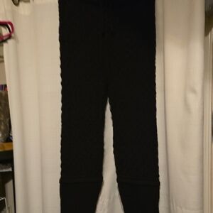 Sir New York Men's Black Varigated Knit Trousers